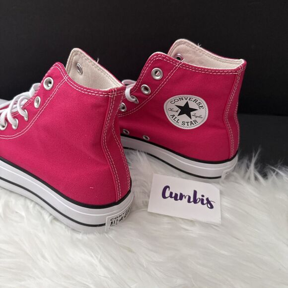 Converse CTAS Lift Hi Platform Women's Size 7 Pink/White Casual Shoes A08288F - Picture 5 of 10